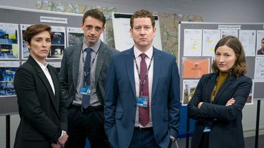 Kate Fleming, Chris Lomax, Ian Buckells and Jo Davidson in Line Of Duty. Pic: BBC/World Productions/Steffan Hill